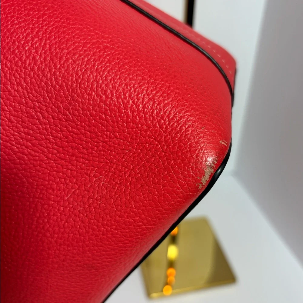 Tory Burch Vibrant Red Logo Tote